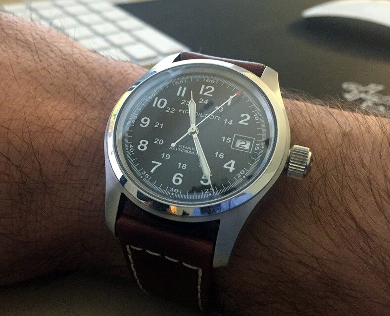 Швейцарские наручные часы 正品代购hamilton汉米尔顿男表khaki field自动机械手表h70625533