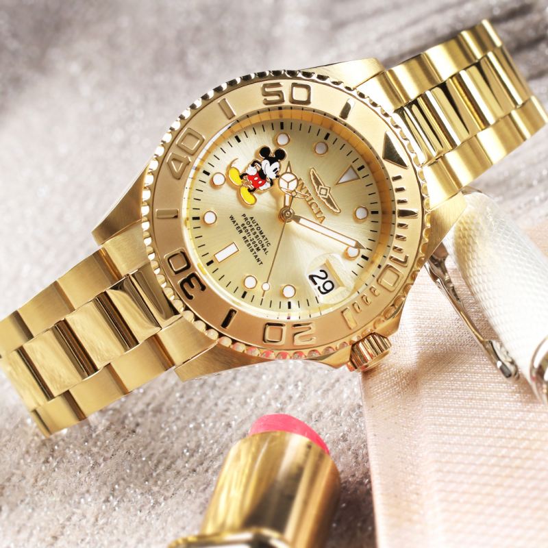 Purchasing Agent for Invicta Disney Mickey Mouse Limited Edition Champagne Gold Automatic Mechanical Men's and Women's Watch 22779