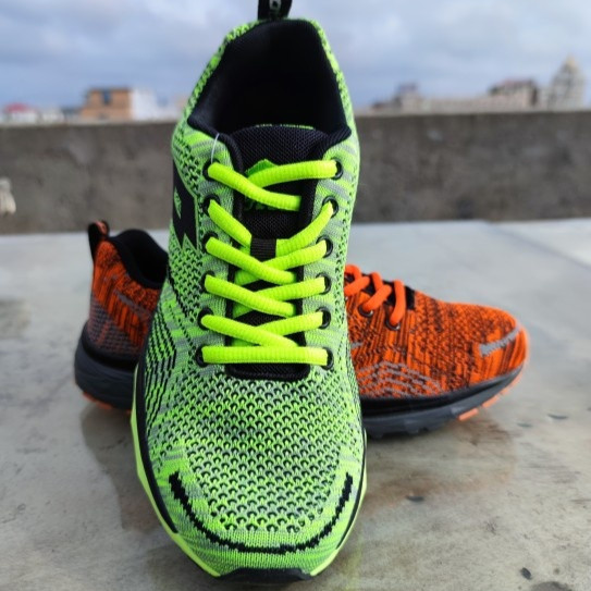 Italian lotto men's and women's shoes sports flying weaving breathable running shoes men's shoes stock clearance special price