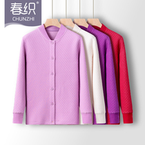 Elderly thermal underwear male mother Top thick cotton clip plus fat large size high collar elderly autumn clothes women cotton clothes