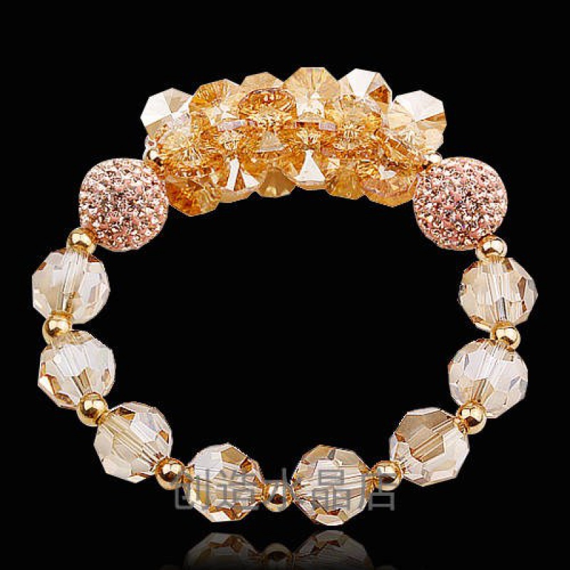 Hand Condensed Crystal Handmade Woman Han Edition Fashion 100 Hitch String Personality Chain Multilayer Hand String Handstring Accessories Accessories Women's Hand Rings 