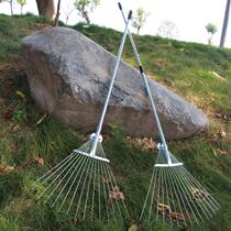 Retractable family deciduous rake Stainless steel rake Multi-tooth grass rake Agricultural rake Mud rake Catch sea rake Mulch Outdoor