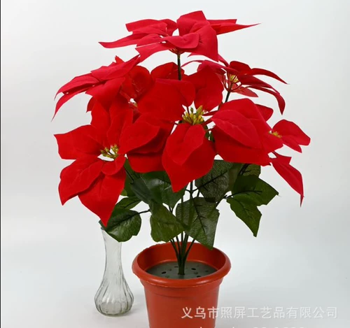 Симуляция цветочных моделирования рождественские цветы и сафлора иипина 5 головы, красные 7 головы, букет красного цветов