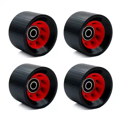 Double-row roller skates special wheel speed pulley Brush Street skateboard wheel double-warped high-elastic PU wear-resistant ice skating shoe wheel 95A