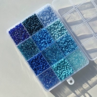 Синий набор, 12 ячеек, 3mm, 15 грамм, широкая цветовая палитра