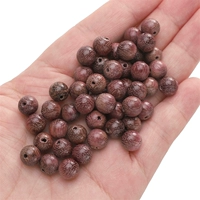 Фиолетовый 8мм, диаметр отверстия около 1мм, в упаковке 50 штук (около 12 грамм)