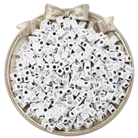 Белые квадратные бусины, 5x, 5mm, 18 грамм, 200 шт