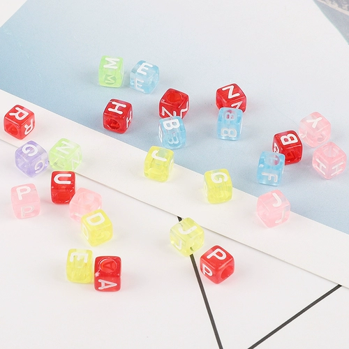 Акриловый браслет из бисера с буквами ручной работы, детские бусины, плетеная интеллектуальная игрушка с аксессуарами, «сделай сам»