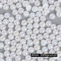 Светло -зеленый белый цвет 4 мм1000 кусочков