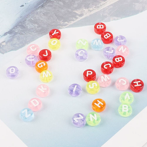 Акриловый браслет из бисера с буквами ручной работы, детские бусины, плетеная интеллектуальная игрушка с аксессуарами, «сделай сам»