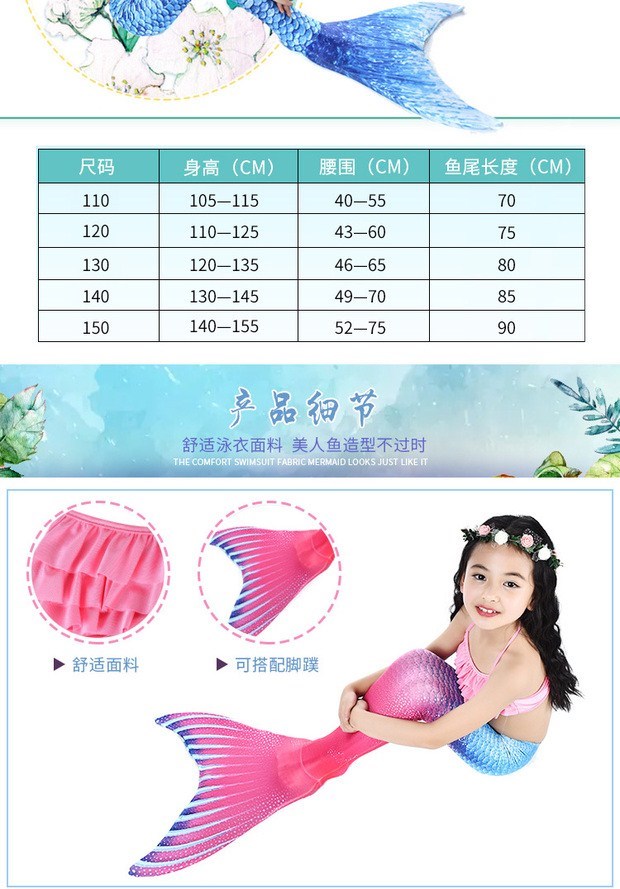Quần áo trẻ em nàng tiên cá quần áo bé gái công chúa Quần áo nàng tiên cá quần áo nàng tiên cá bơi. - Đồ bơi trẻ em bộ quần áo bơi cho mẹ và bé