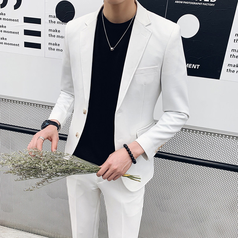 Suit Men's suit Korean version trendy for youth Business Zheng Suits Suit Jacket Men's Wedding Gown Two Sets