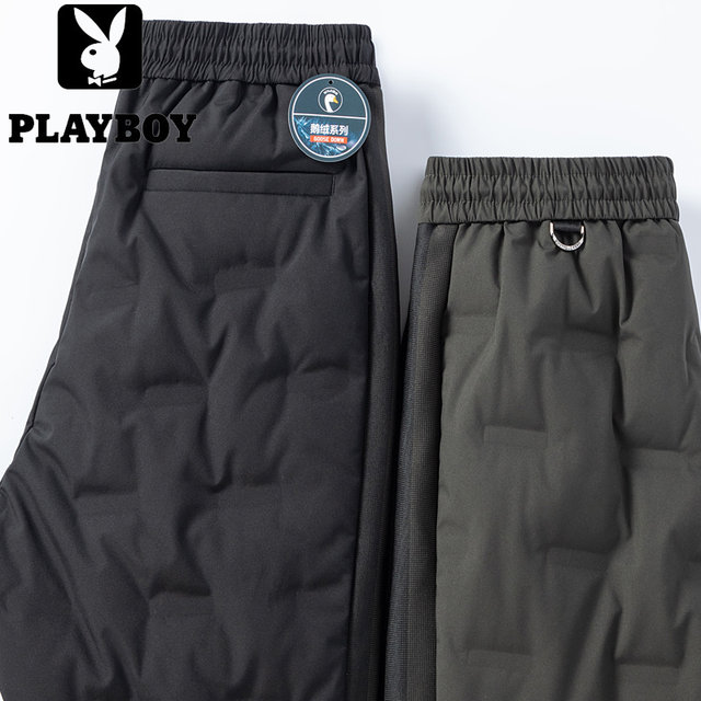 Playboy ຢ່າງເປັນທາງການຂອງຮ້ານ flagship ເວັບໄຊທ໌ຢ່າງເປັນທາງການຂອງຍີ່ຫໍ້ທີ່ແທ້ຈິງຕ້ານເພັດລົງ pants ສໍາລັບຜູ້ຊາຍນອກໃສ່ຫນາແຫນ້ນຫນາອົບອຸ່ນ goose ລົງ