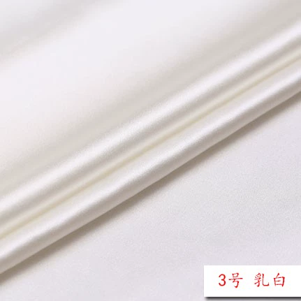 Đặt hàng mới và nhuộm 25 màu, màu tinh khiết lụa satin crepe satin vải 100% lụa dâu tằm may váy vải tự làm - Vải vải tự làm