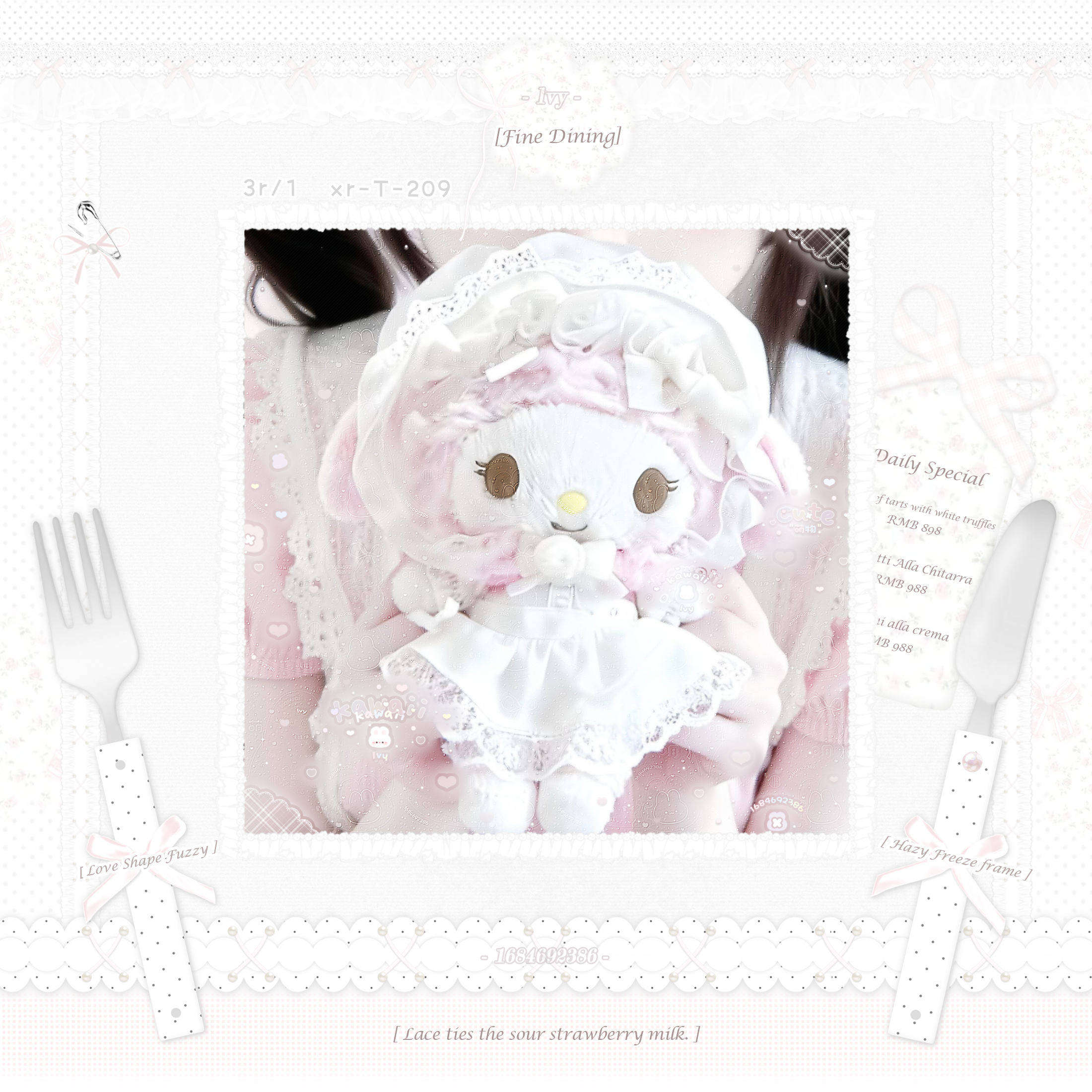 Плюшевая фигура Avatar BJD «Melody», 20×20×2 см, лёгкий аксессуар для куклы (host/corner/pack)