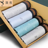 Jindu 4 hộp quà mùa hè đồ lót nam cotton cotton boyshort vải cotton nam võ sĩ quần lót đùi