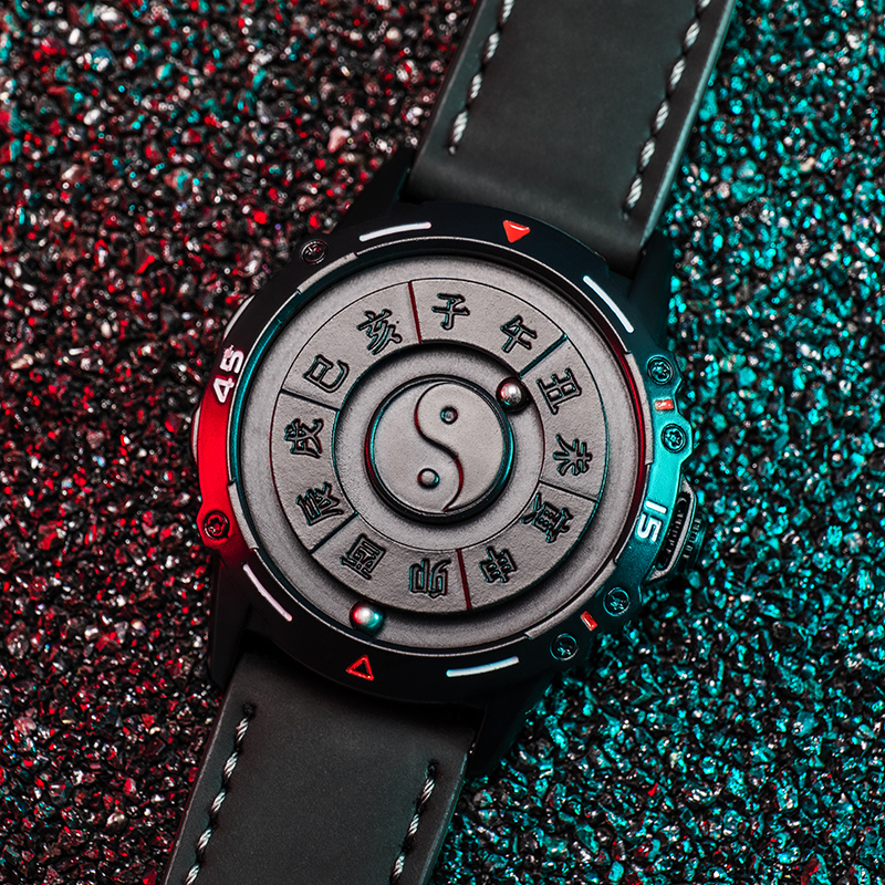 Black Technology Magnetic Levitation New Concept Waterproof Quartz Watch Men's Trendy Fashion Watch Personalized Wristwatch Student Men's Watch