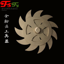 Film and TV short video gold wheel ancient clothes wheel method Wang The soldier shoots the stage god sculptor-man props wood