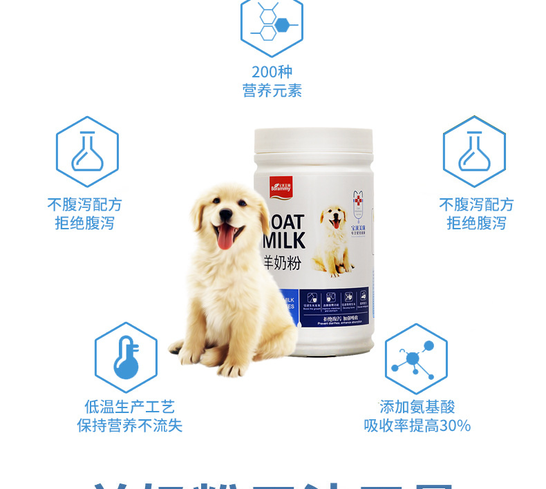 Baolai Meilu pet dog dê sữa bột 400g chó con mèo con vật nuôi sức khỏe sản phẩm dinh dưỡng bổ sung canxi Sữa cho chó con mất mẹ