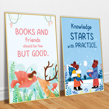 English Classroom Wall Decoration Bilingual International School Classroom Inspirational Background Cultural Wall Poster