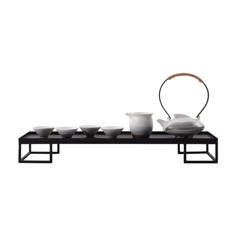 Modern Chinese Zen Ceramic Kung Fu Tea Set Modern Teapot Tray Model Room Tea Room Table Decorations