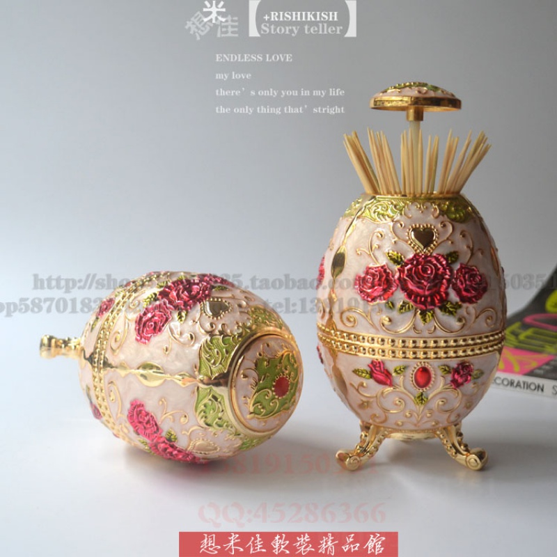 Portable high-end household European-style toothpick holder automatic teeth high-end fashion creative restaurant bucket home tableware decorations