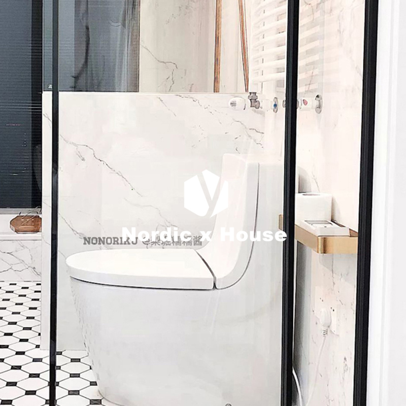 Nordic Great Anise Makeup Room Ceramic Mosaic Magnetic Brick Patch Black & White European Style Bathroom Kitchen Non-slip Floor Tiles