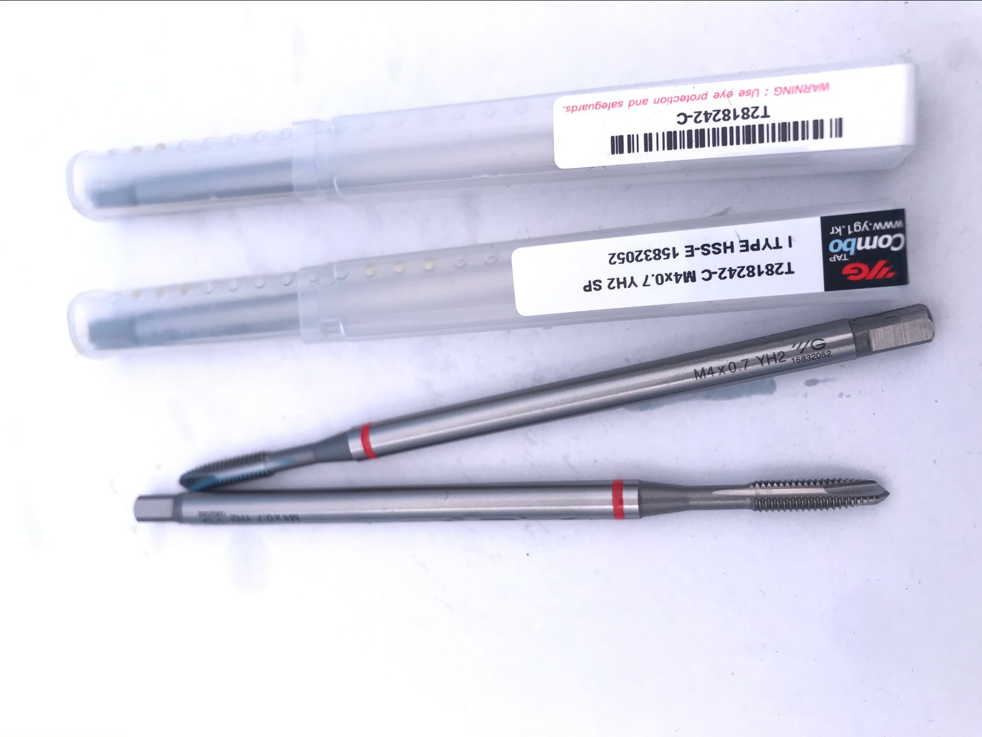 Imported Korea lengthened white with red ring first end screw tapping screw 100 long M4M3M6M5M12M8T2818