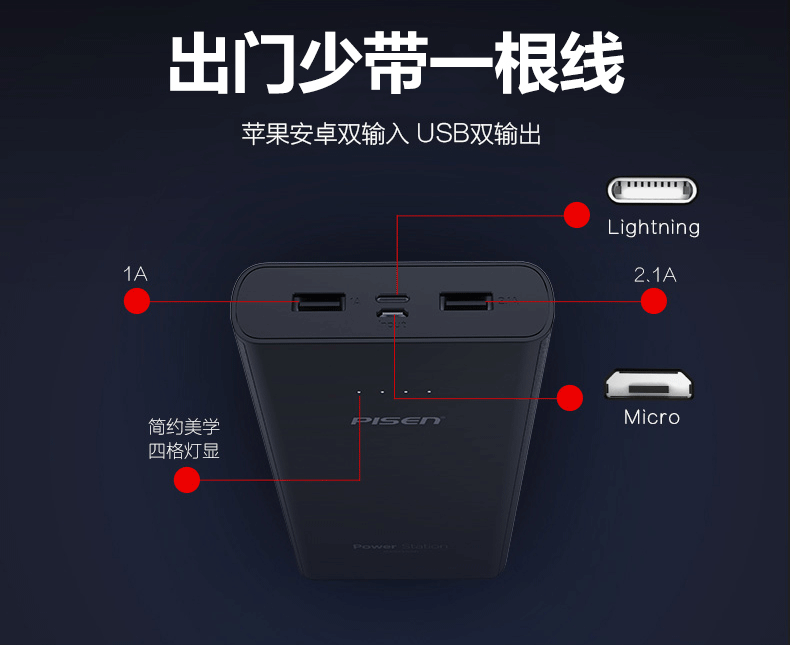 Pisen Pinsheng 20000 mAh sạc kho báu Chonghua cho điện thoại di động oppo vivo phiên bản sạc nhanh điện thoại ts-d199 dung lượng lớn 20.000 màn hình chờ kỹ thuật số