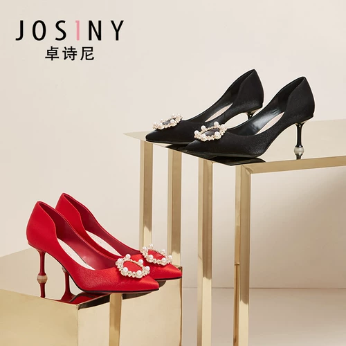 Высокий традиционный свадебный наряд Сюхэ с заостренным носом, ципао, свадебное платье, свадебные туфли, с вышивкой, для подружки невесты