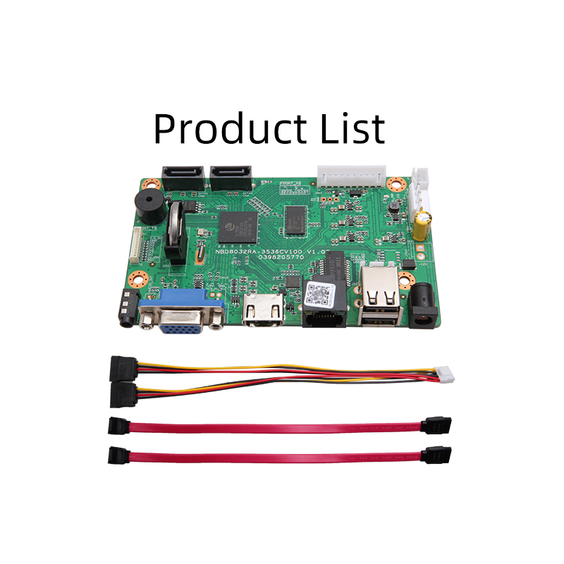 NBD8032RA-UL-V2 motherboard supports face detection function and needs to be paired with Xiongmai front-end IPC module NVR