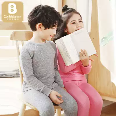 Autumn and winter new children's thermal underwear set baby air layer cotton girls cotton thickened boys cotton