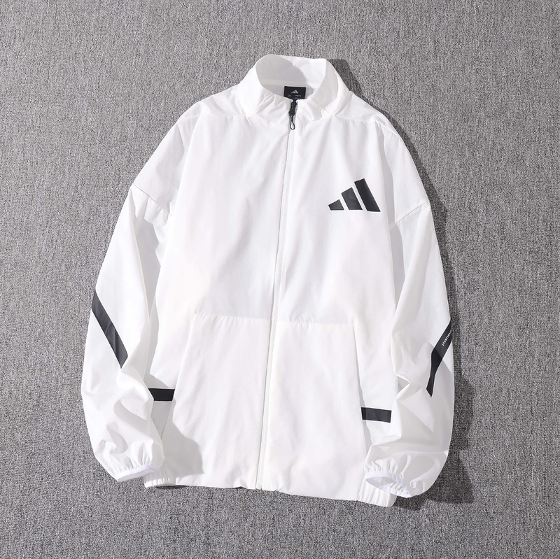 Adidas Sun Protection Clothing for Men, New Summer Style Skin Clothing, Casual Stand-Up Collar Sun Protection Clothing, Loose Sports Windproof Top
