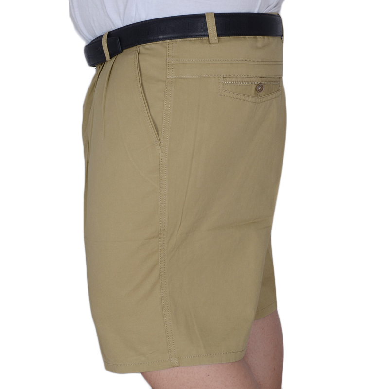Mùa hè chất liệu cotton size lớn quần 5 điểm eo cao eo thon mỡ béo ngắn gấp đôi năm điểm quần dài thể thao nam