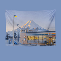 Background cloth decoration under Mount Fuji background cloth ins bedroom decoration wall cloth room dormitory layout hanging cloth live