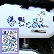 Electric car full body sticker astronaut cartoon alien sticker battery motorcycle decoration cover scratch stickers