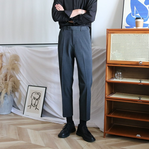 Осенние демисезонные штаны для отдыха, классический костюм, в корейском стиле, облегающий крой