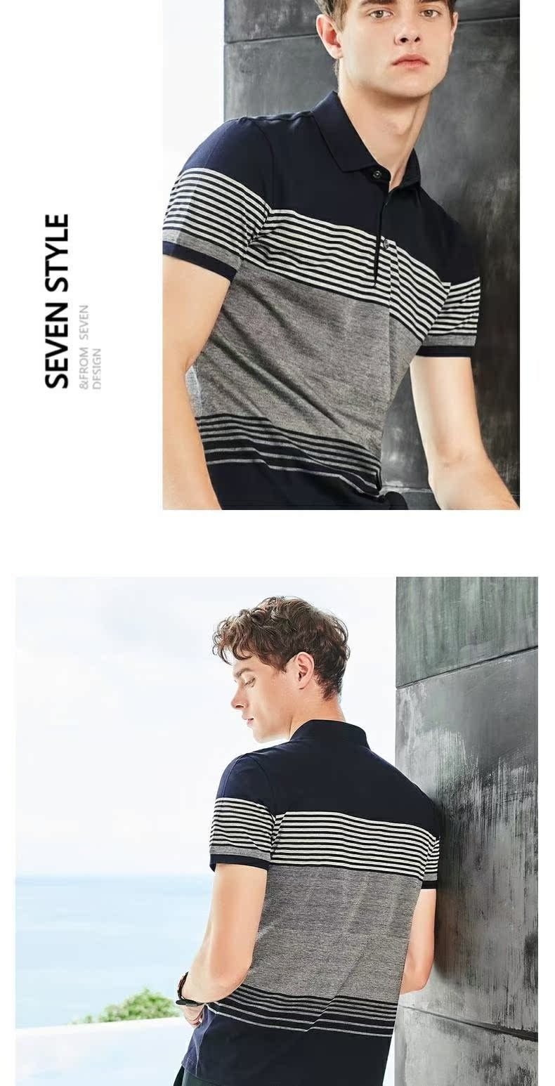 Thương hiệu nam kinh doanh thường xuyên cotton ngắn tay áo sơ mi POLO mùa xuân và mùa hè mới áo thun cotton trẻ trung - Polo ao polo nam