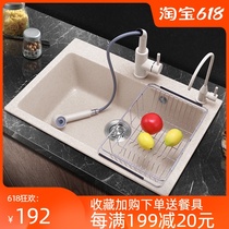 Italian quartz stone sink single Tank Wash Basin kitchen sink sink sink sink sink sink basin basin oatmeal color