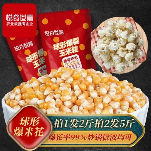 Популярные рисовые цветы кукурузные зерно домашнее микроволновая печь выделенная сферическая сферическая сферическая бутона рис зерна сухое кукурузное зерно