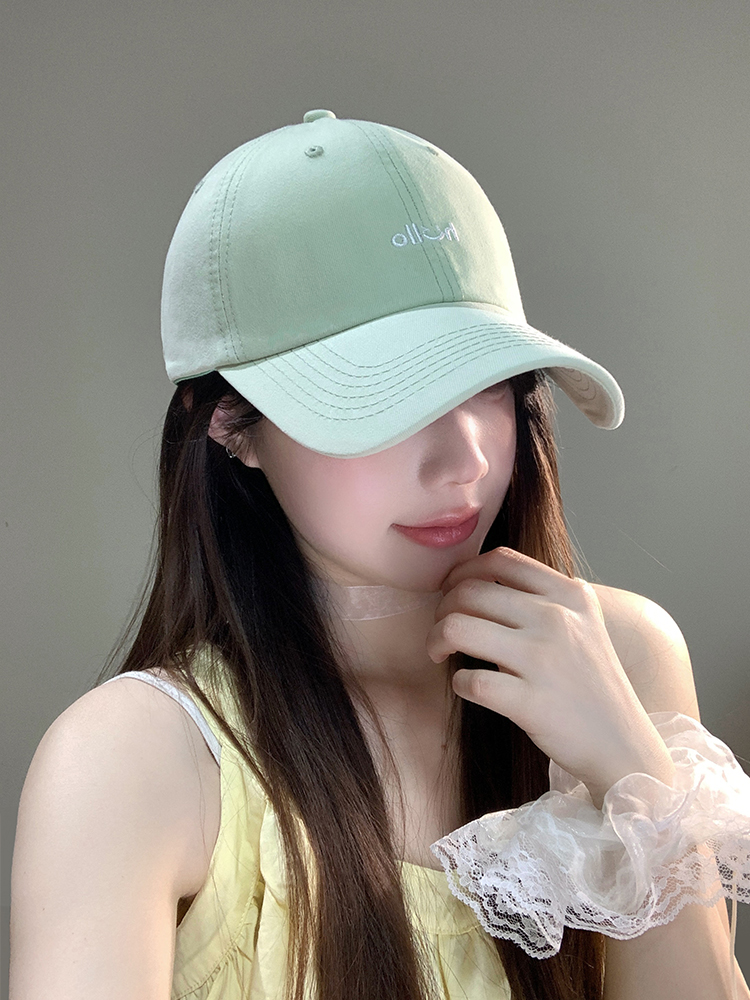 Letter Baseball Cap Women's Simple Versatile Big Head Cap Wide Brim Soft Top_voghion.com