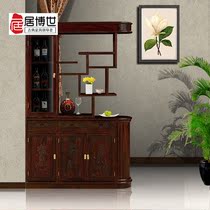 Broadleaf sandalwood porch cabinet mahogany furniture living room Chinese solid wood wine cabinet Indonesia black acid branch foyer