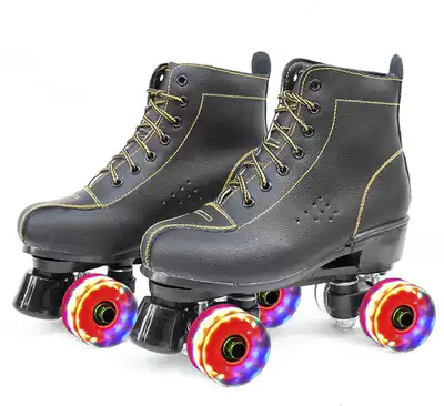 Ice skating rink Double row roller skates Adult double row roller skates Double row roller skates Double row roller skates Flash wheel