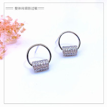 Sterling silver earrings 925 sterling silver Korean simple fashion earrings female 2021 New Tide earrings hypoallergenic earrings