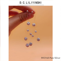 Simple face thin earrings Korean hipster Net red sterling silver temperament earrings female earrings