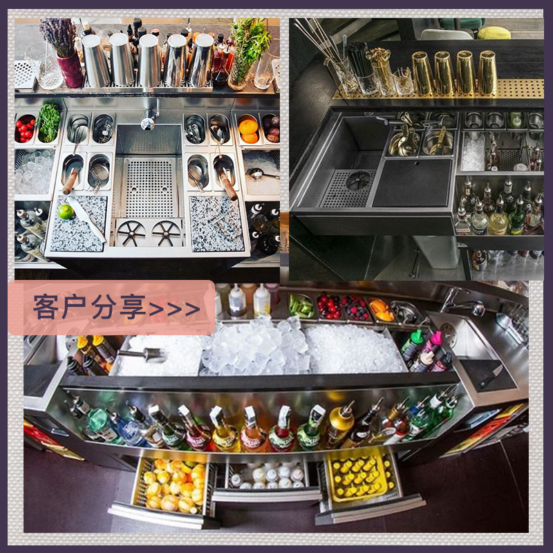 [USD 239.64] Bartending workbench stainless steel bartender KTV bar