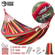 Canvas Double Hammock Cotton 2 People Hamac Widen Garden Swi