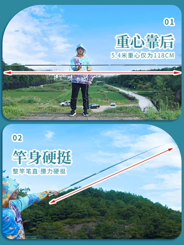 Сложный рыбный стержень 超 Super Hard and Light 6H Рыбалка 19 Рыбальная рыбацкая сельскохозяйственная терраса Ручная терраса