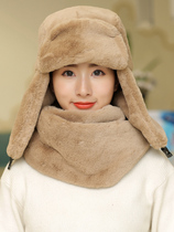Korean version of imitation rabbit Mao Lei Feng hat male Lady winter cycling wind-proof cold hat thickened northeast cotton hat youth tide