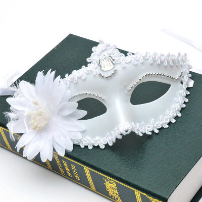 Plus flower edge mask masquerade dance princess mask dance supplies party props birthday dress